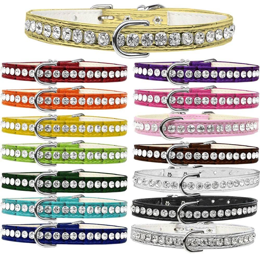 Beverly Style Rhinestone Designer Croc Dog Collar - Dog