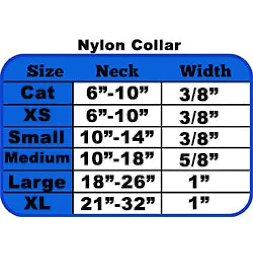 Blue Nylon Dog Collar and Leashes - Dog Collars - Nylon