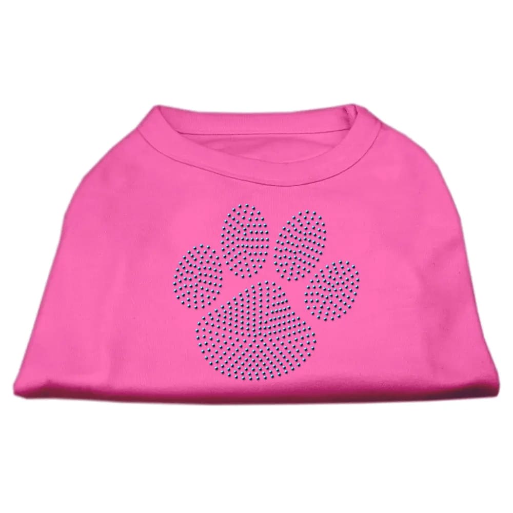 Blue Paw Rhinestud Dog Shirt - Pet Shirt