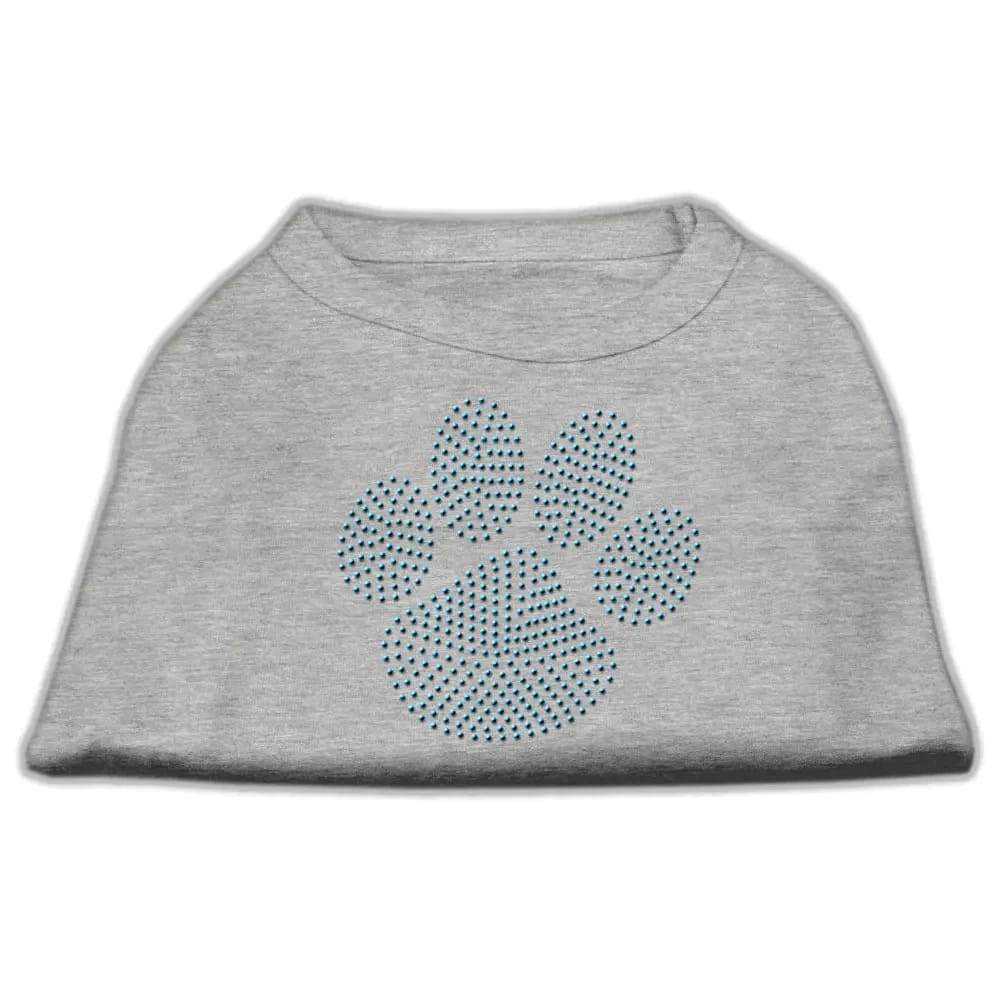 Blue Paw Rhinestud Dog Shirt - Pet Shirt