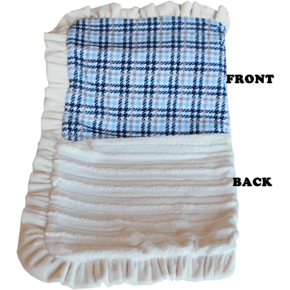 Blue Plaid Pet Blanket