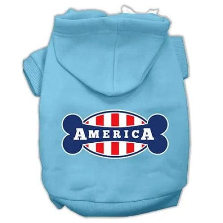 Bonely In America Screen Print Pet Hoodies - Screen Print