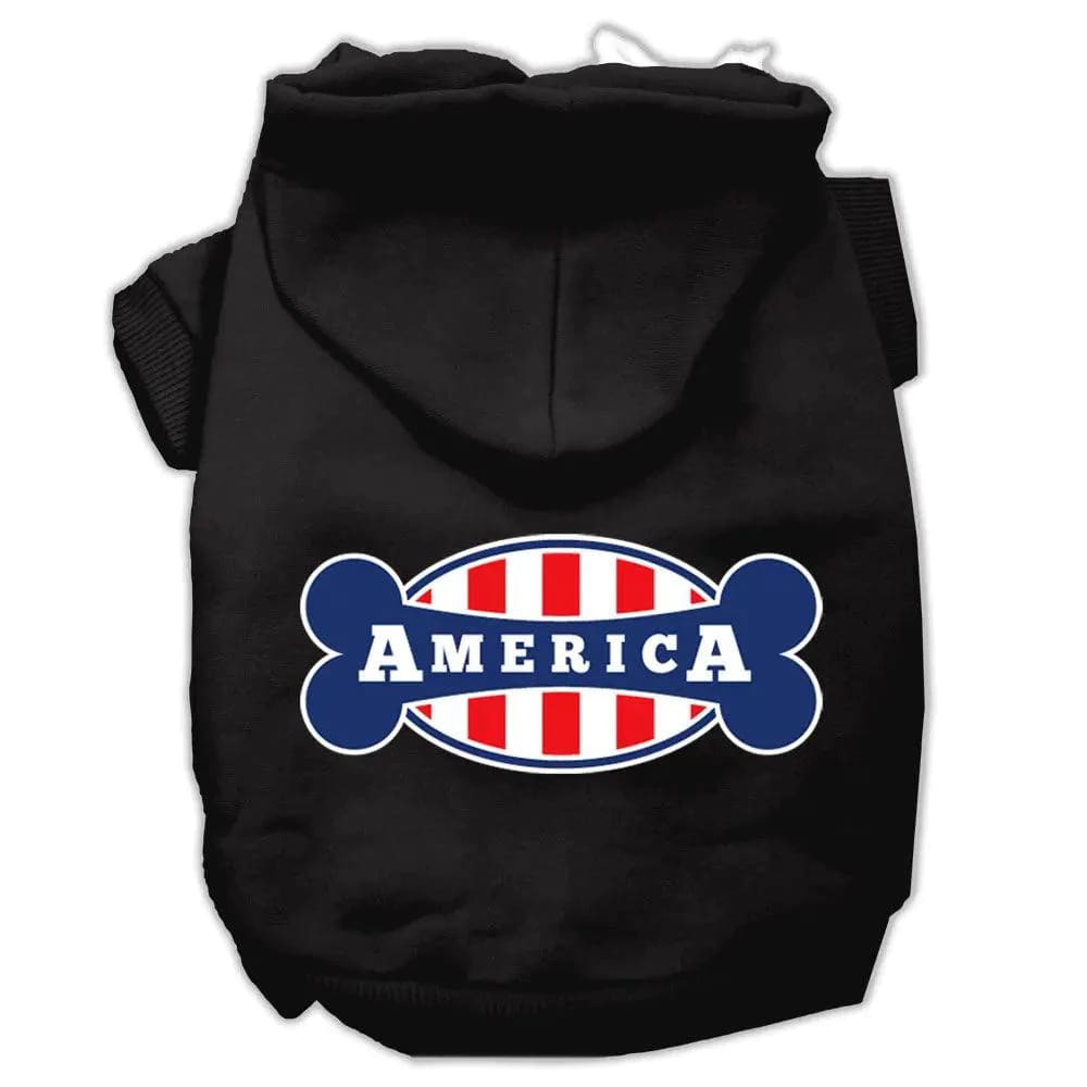 Bonely In America Screen Print Pet Hoodies - Screen Print