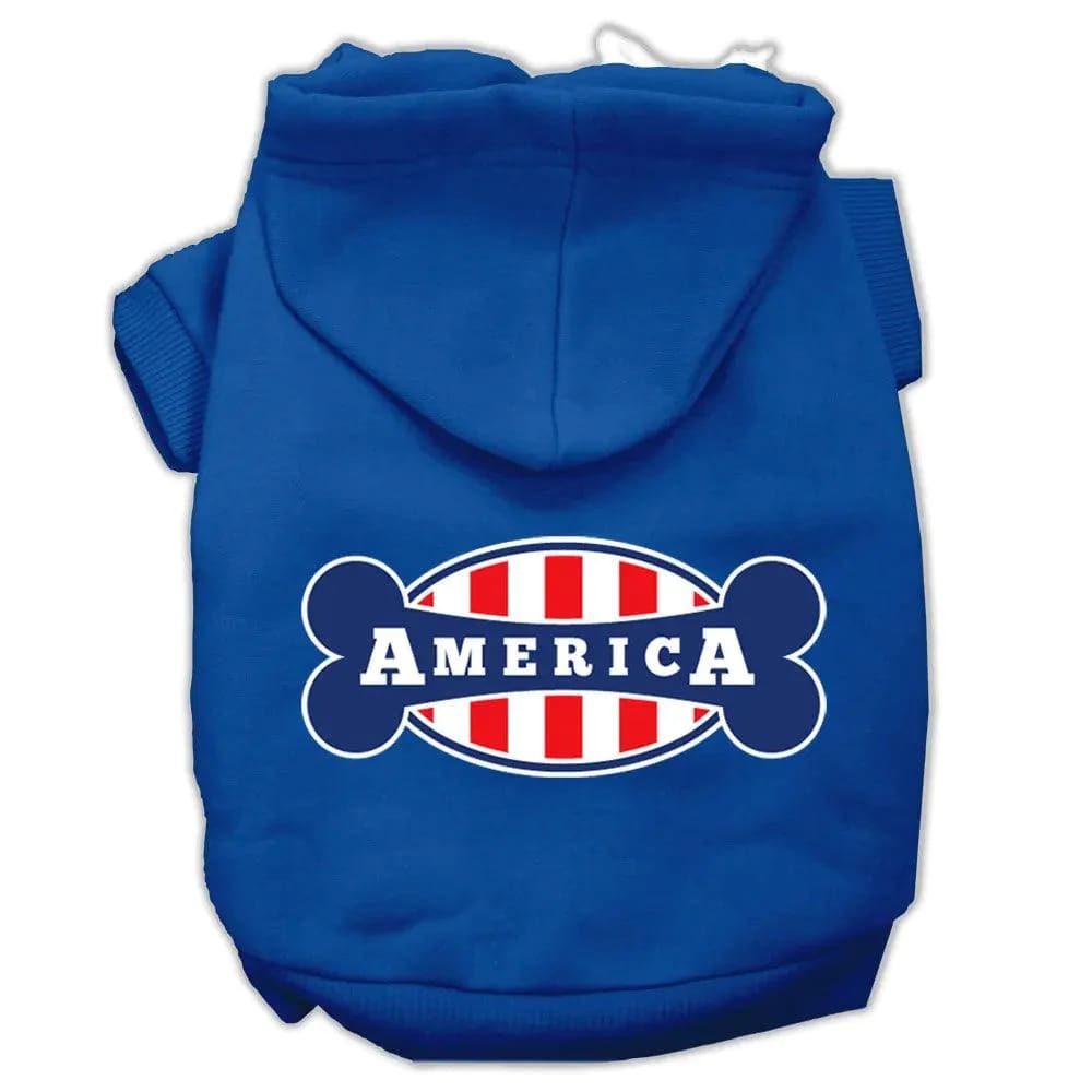 Bonely In America Screen Print Pet Hoodies - Screen Print