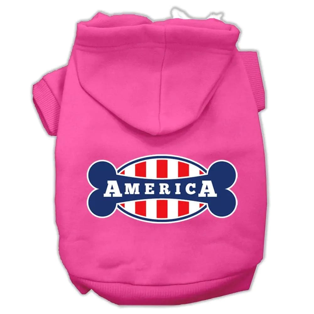 Bonely In America Screen Print Pet Hoodies - Screen Print