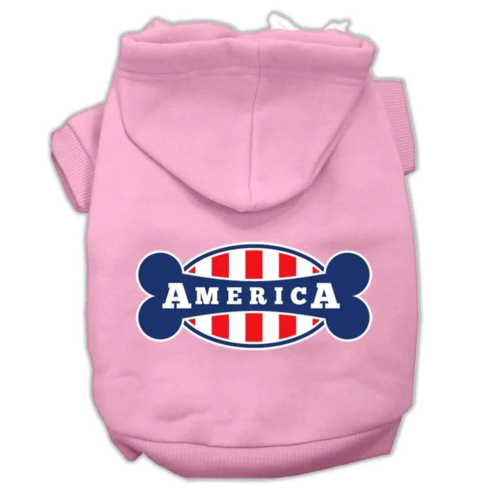 Bonely In America Screen Print Pet Hoodies - Screen Print