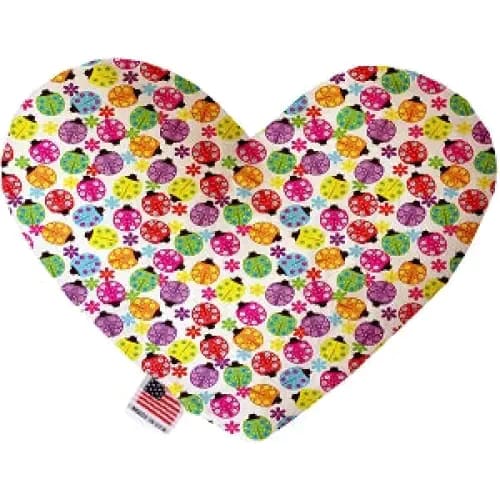 Bright Ladybugs Heart Dog Toy - Heart Dog Toys