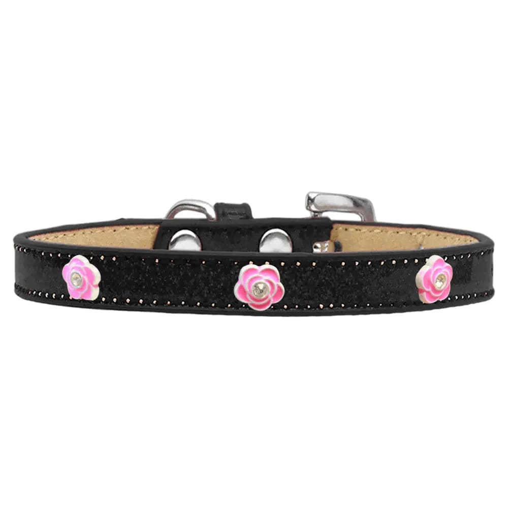 Bright Pink Rose Widget Dog Collar Ice Cream - Dog Collars