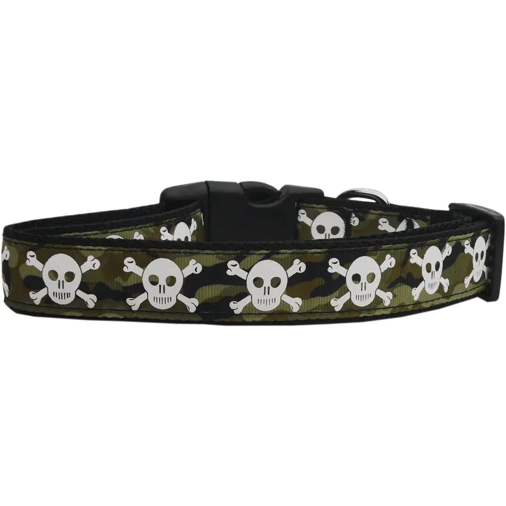 Camo Skulls Nylon Dog Collars & Leashes - Dog Collars