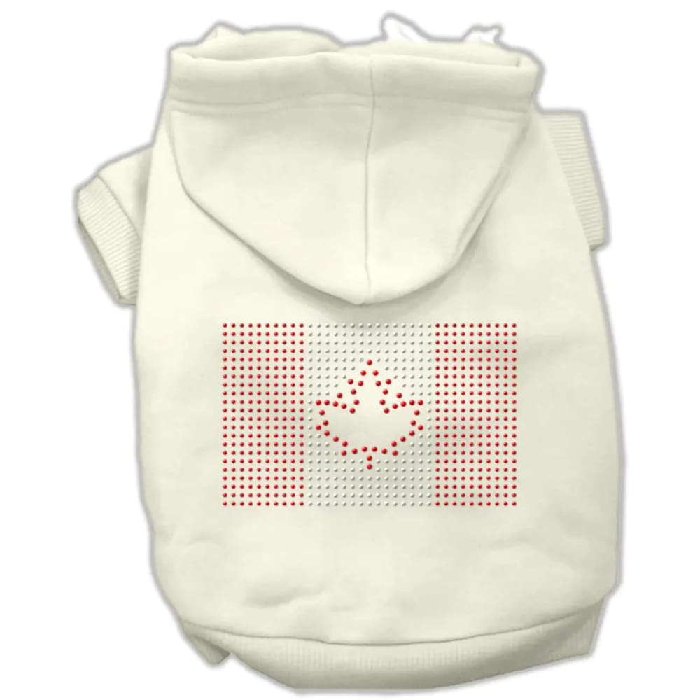 Canadian Flag Pet Hoodies - Rhinestone Hoodies