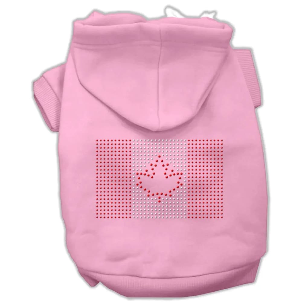 Canadian Flag Pet Hoodies - Rhinestone Hoodies