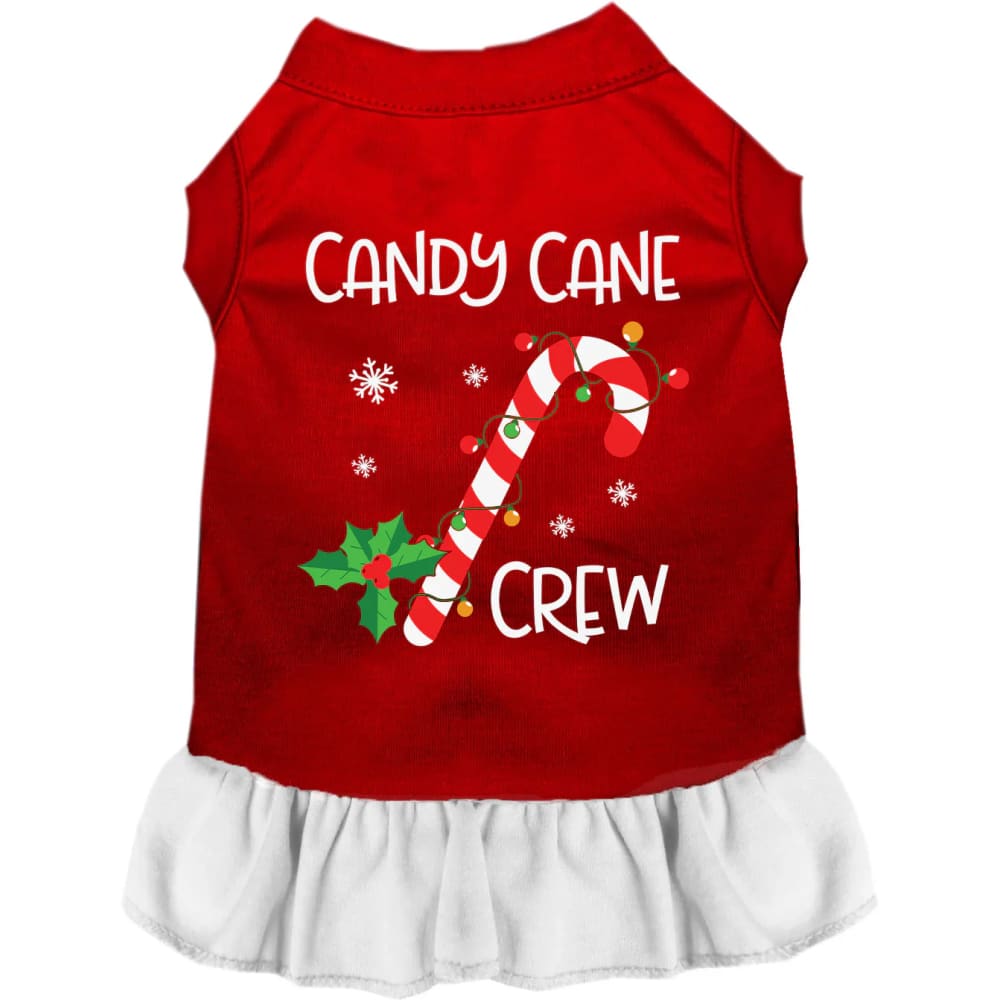 Candy Cane Crew Pet Dress - Christmas Dress