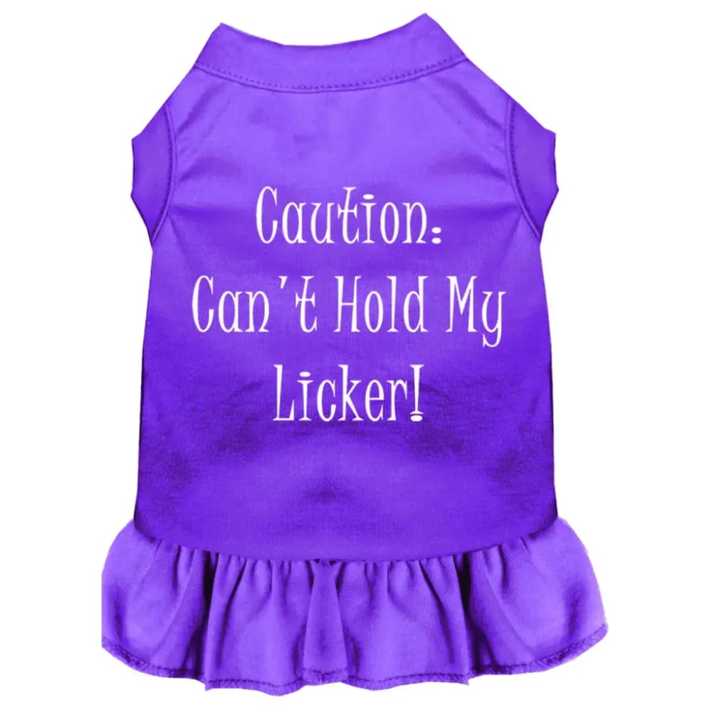 Can’t Hold My Licker Screen Print Dog Dress - Screen