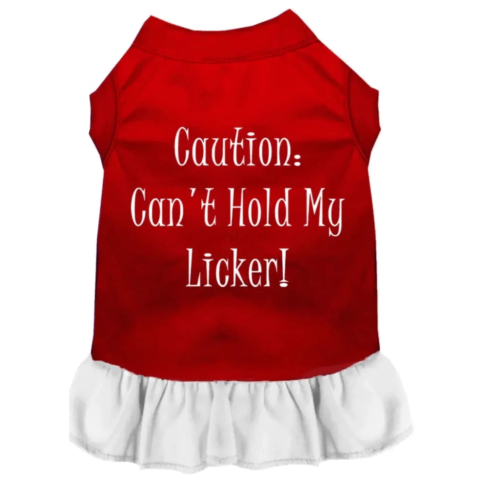 Can’t Hold My Licker Screen Print Dog Dress - Screen