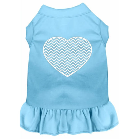 Chevron Heart Screen Print Dog Dress - Screen Print Dog