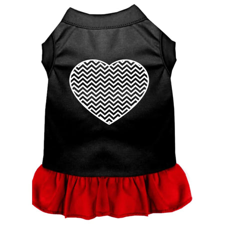 Chevron Heart Screen Print Dog Dress - Screen Print Dog