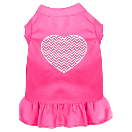 Chevron Heart Screen Print Dog Dress - Screen Print Dog