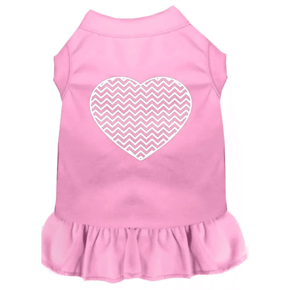 Chevron Heart Screen Print Dog Dress - Screen Print Dog