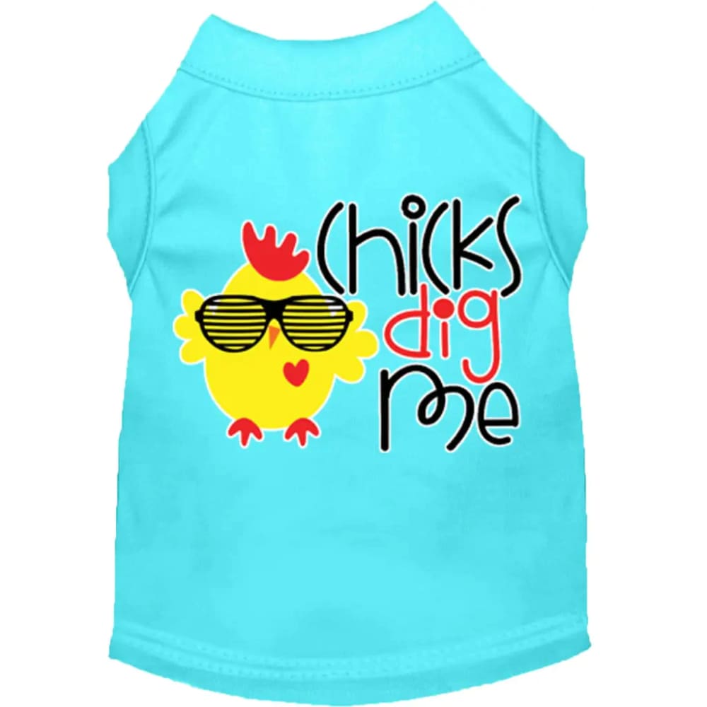 Chicks Dig Me Screen Print Dog Shirt - Screen Print Shirts