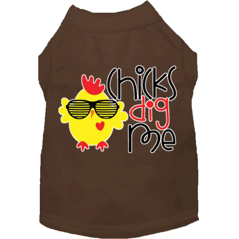 Chicks Dig Me Screen Print Dog Shirt - Screen Print Shirts