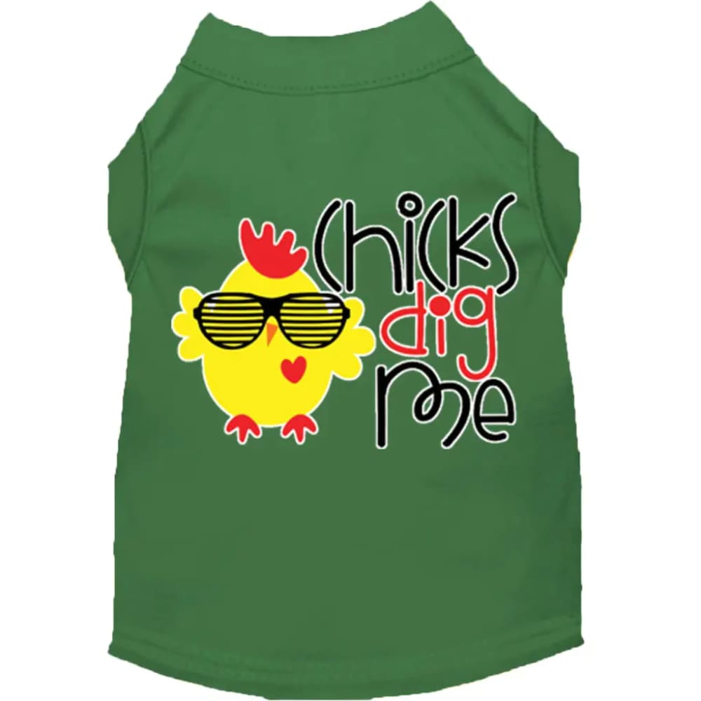 Chicks Dig Me Screen Print Dog Shirt - Screen Print Shirts