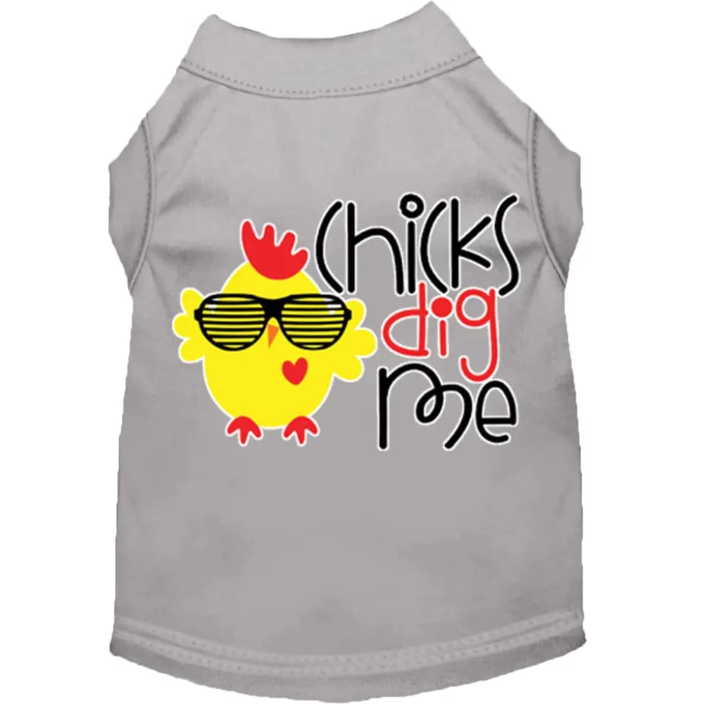 Chicks Dig Me Screen Print Dog Shirt - Screen Print Shirts