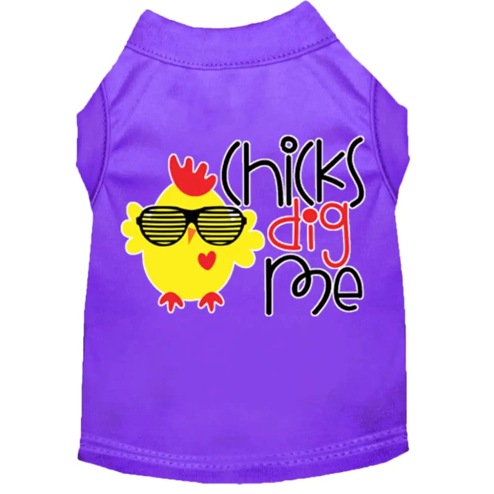 Chicks Dig Me Screen Print Dog Shirt - Screen Print Shirts