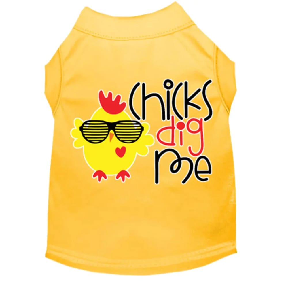 Chicks Dig Me Screen Print Dog Shirt - Screen Print Shirts