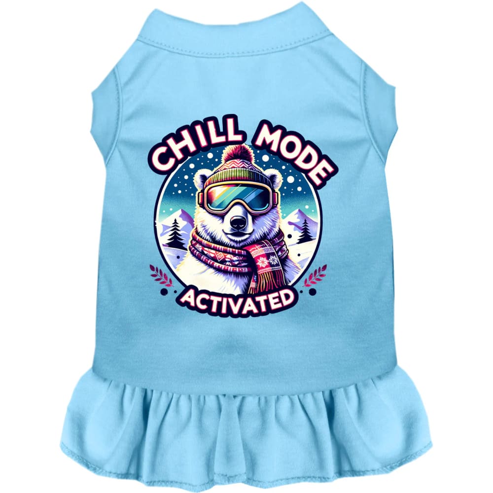 Chill Mode Activated Pet Dress - Screen Print Dog Dresses