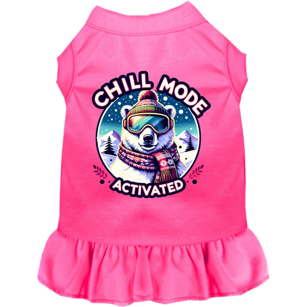 Chill Mode Activated Pet Dress - Screen Print Dog Dresses