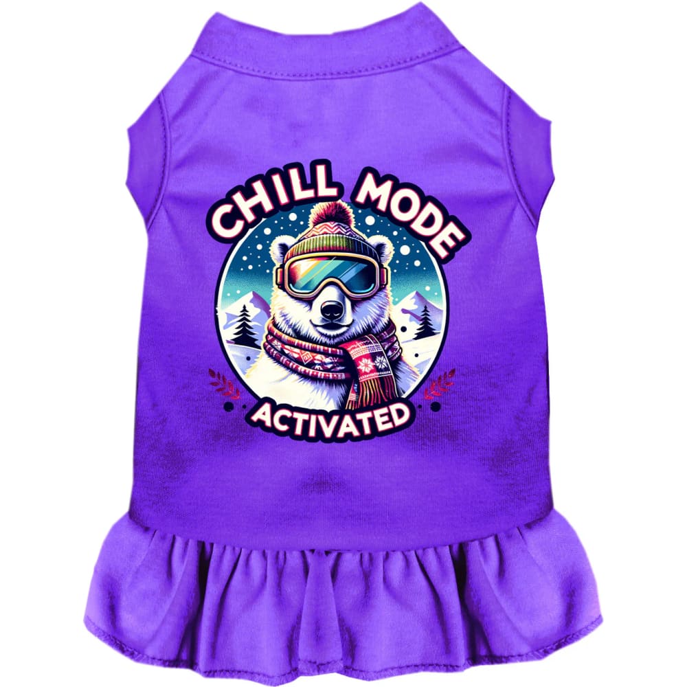 Chill Mode Activated Pet Dress - Screen Print Dog Dresses