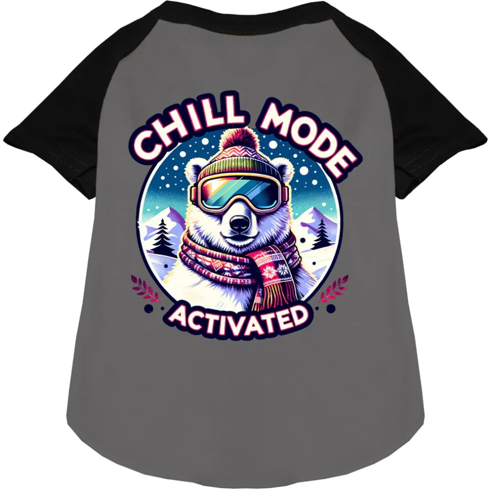 Chill Mode Activated Pet Raglan Shirt - Screen Print Shirts