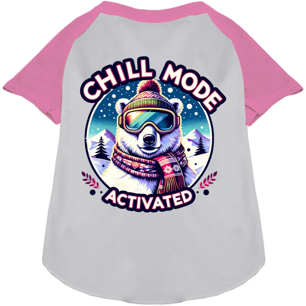 Chill Mode Activated Pet Raglan Shirt - Screen Print Shirts