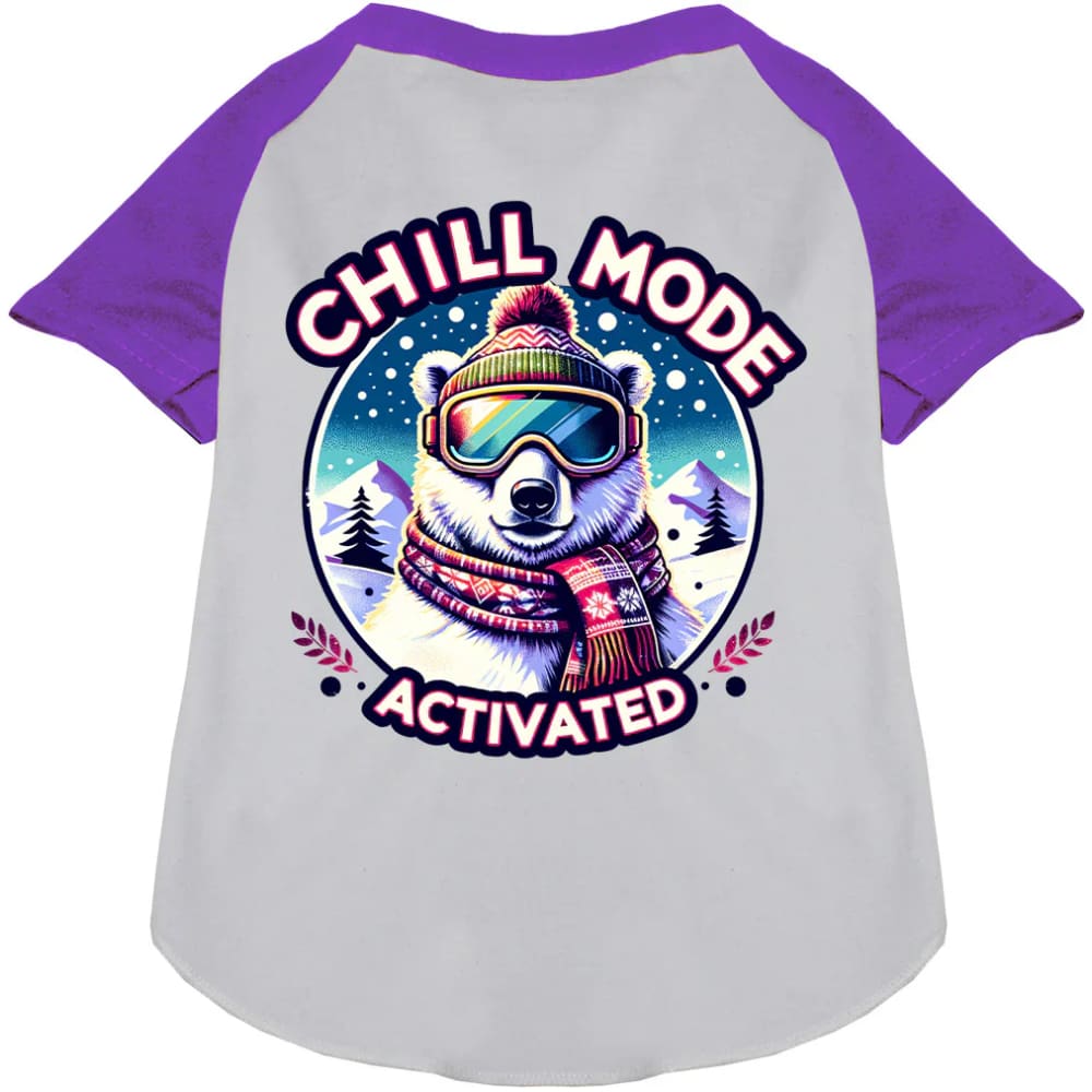 Chill Mode Activated Pet Raglan Shirt - Screen Print Shirts