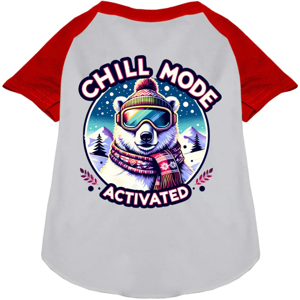 Chill Mode Activated Pet Raglan Shirt - Screen Print Shirts