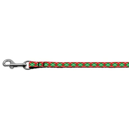 Christmas Argyle Nylon Ribbon Dog Collars and Leashes