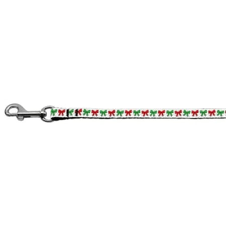 Christmas Bows Nylon Ribbon Dog Collars and Leashes