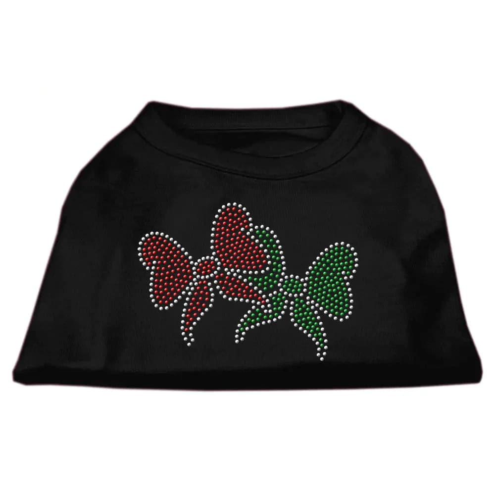 Christmas Bows Rhinestone Pet Shirt - Screen Print Shirts