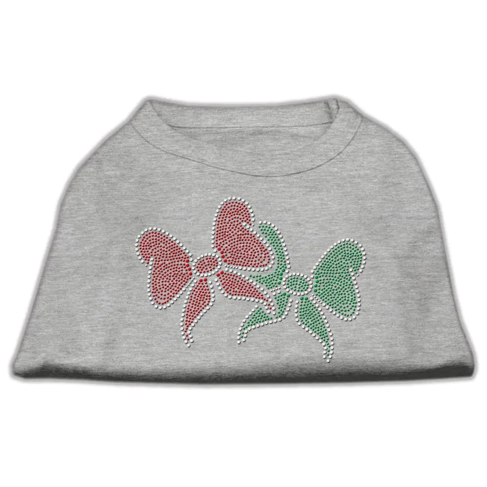 Christmas Bows Rhinestone Pet Shirt - Screen Print Shirts