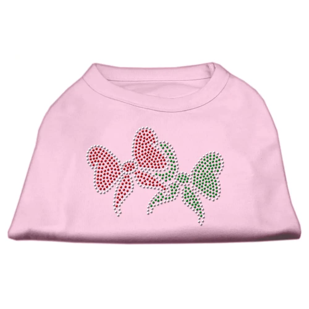 Christmas Bows Rhinestone Pet Shirt - Screen Print Shirts