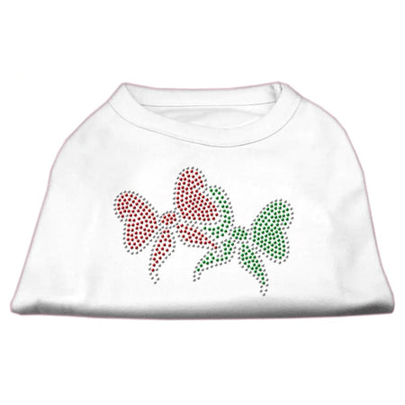 Christmas Bows Rhinestone Pet Shirt - Screen Print Shirts