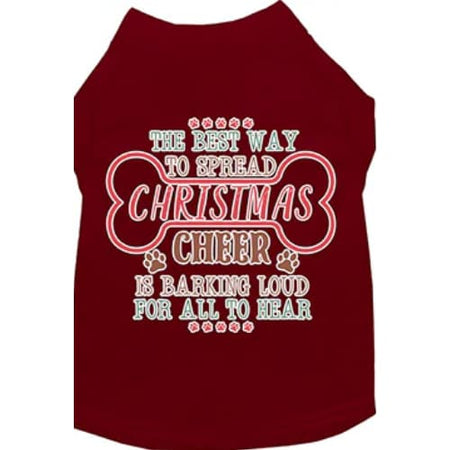 Christmas Cheer by Barking Loud Screen Print Pet Shirt