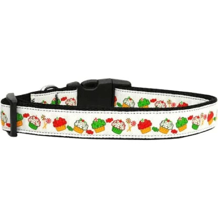 Christmas Cupcakes Dog Collars and Leashes - Christmas