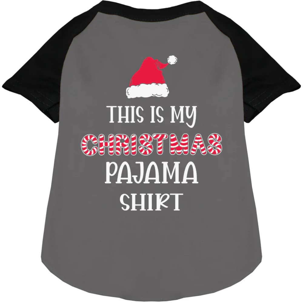 Christmas Pajama Shirt Pet Raglan Shirt - Screen Print