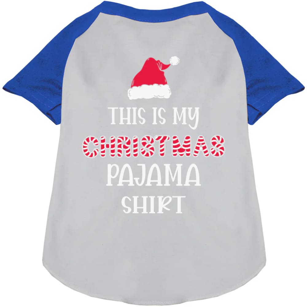 Christmas Pajama Shirt Pet Raglan Shirt - Screen Print