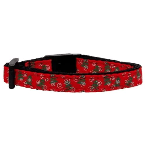 Christmas Trees Nylon and Ribbon Cat Safety Collar