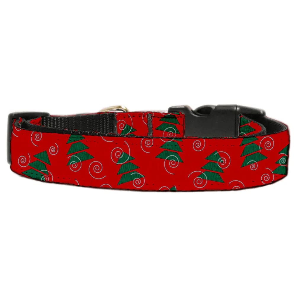 Christmas Trees Nylon and Ribbon Dog Collars and Leashes