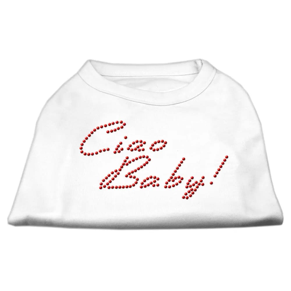 Ciao Baby! Rhinestone Dog Shirt - Rhinestone Pet Shirts