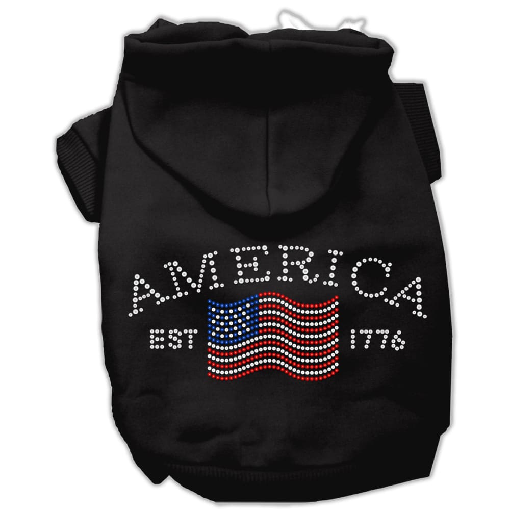 Classic America Rhinestone Pet Hoodie - Screen Print Hoodies