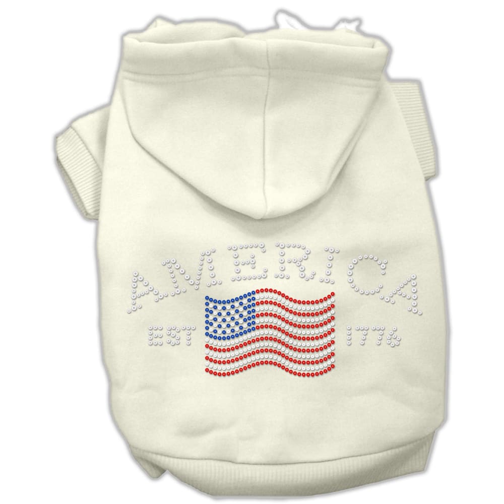 Classic America Rhinestone Pet Hoodie - Screen Print Hoodies